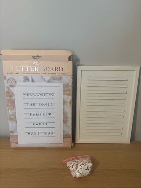 GINGER RAY White Framed Letter Board with Black Letters